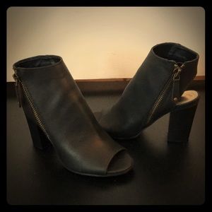 NWOT Madden Girl booties with open toe/heel